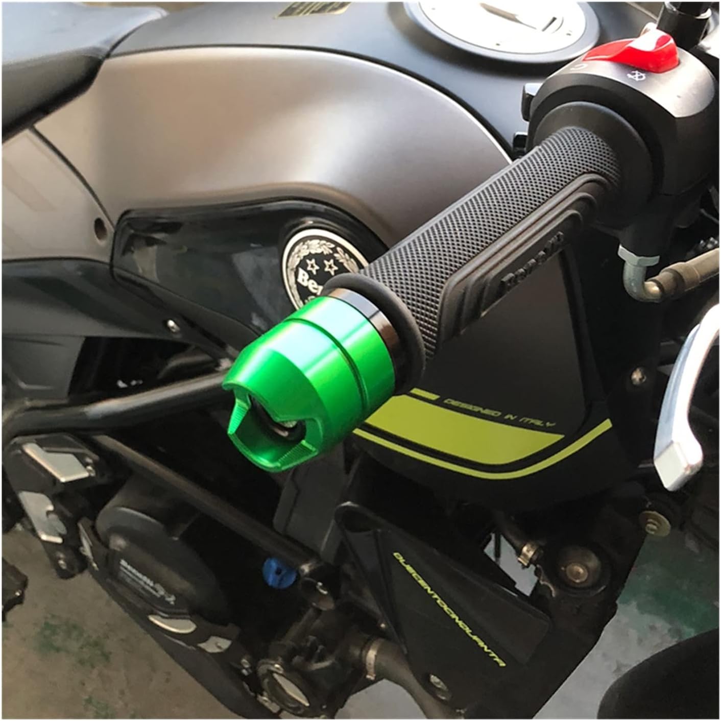 LCCDZ Compatible con Kawasaki Z900 Z750 Z900RS Z800 Z1000 Z1000SX Z400 Contrapeso de motocicleta Agarres Manillar Tapas de extremo de la barra de la
