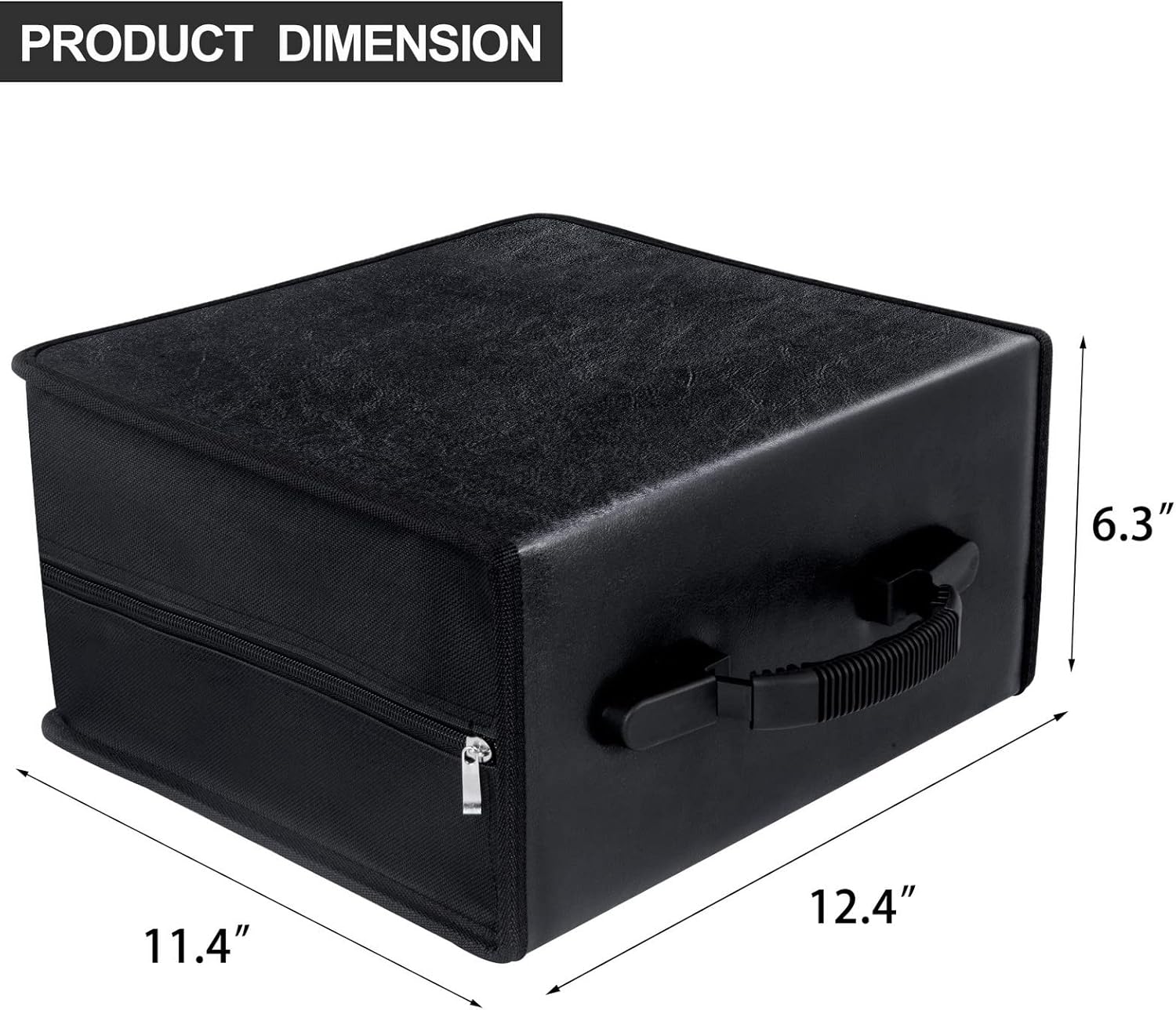 Carpeta para CD y DVD, estuche para CDDVD, carpeta de almacenamiento, capacidad de 400 unidades, estuche de discos de CDDVD, caja de álbum (PU negro)
