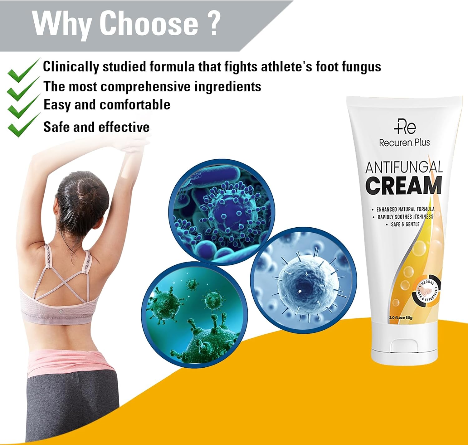Crema antifúngica Tratamiento de pies de atletas – Tratamiento Versicolor de tiña – Crema de comezón jock – Tratamiento de pies de atletas extra