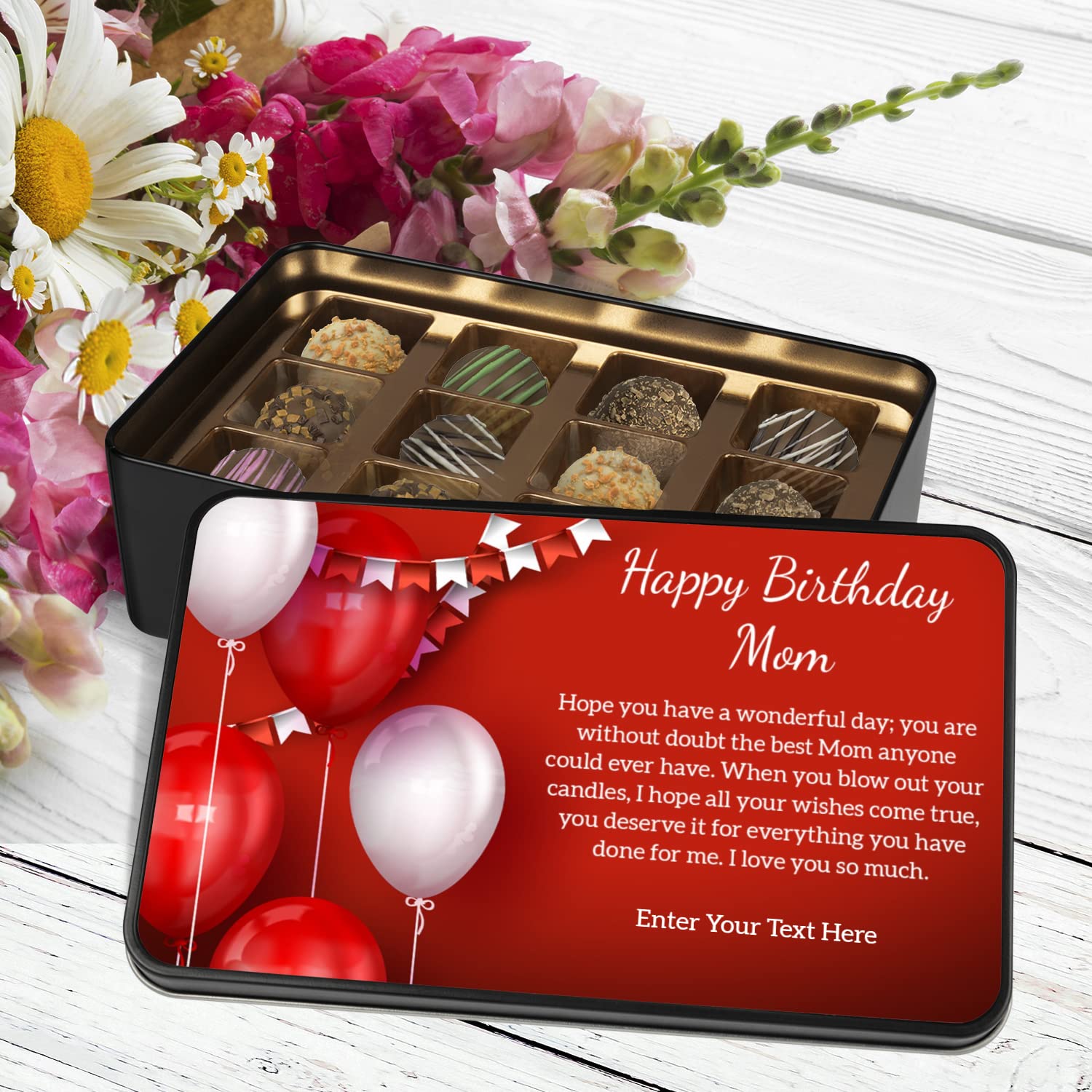 Chocolates hechos a mano en lata de recuerdo para mamá – Regalos para mamá – Regalos para mamá – Regalos para ella – Regalos para ella – Regalos