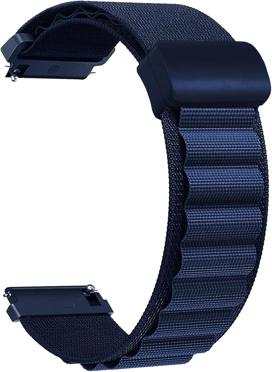 20mm 22mm Watch Bands, Alpine Loop Nylon Strap with Adjustable Magnetic Buckle, Quick Release Smartwatch Bands Replacement for Men Women