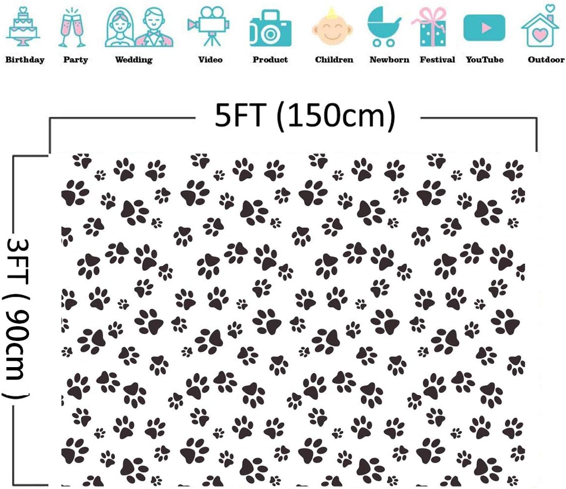 Dibujos animados con temática de pata de cachorro, fondo de fotografía para niños, niños, fiesta de cumpleaños, fondo de foto, baby shower,