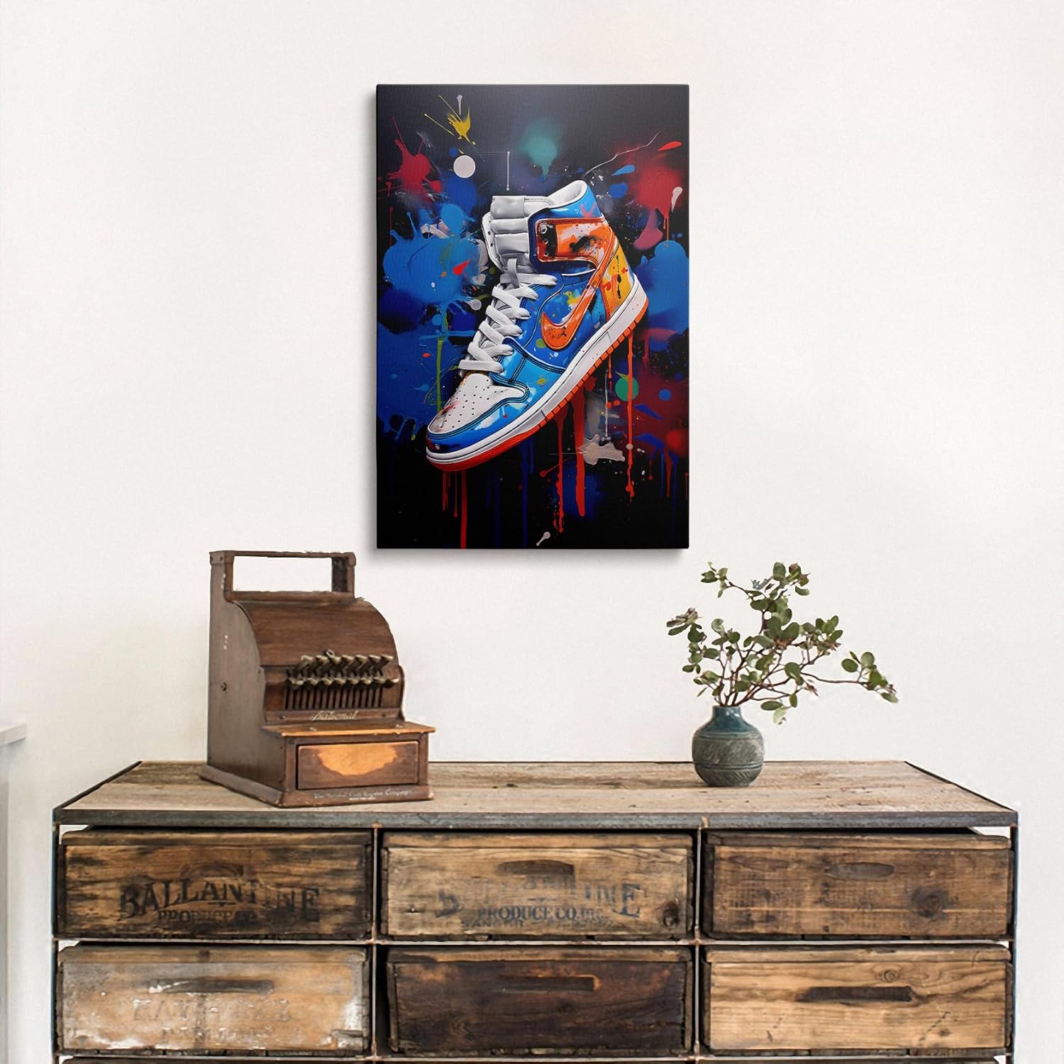 Lienzo enmarcado de moda con graffiti Banksy Pop, arte de pared, gimnasio, decoración deportiva, póster para sala de estar, dormitorio, oficina en