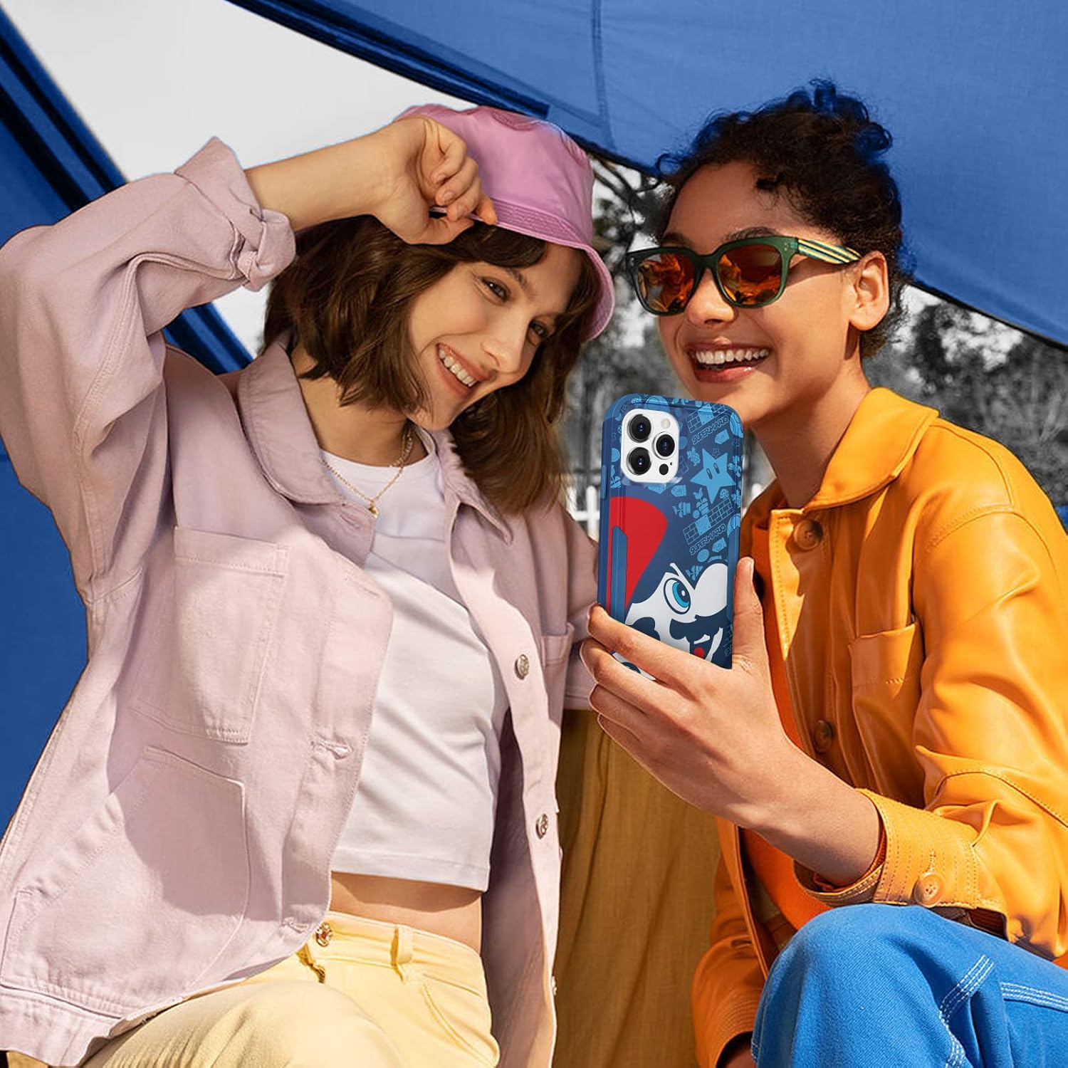Oqplog Funda resistente para iPhone 13 Pro Max de 6.7 pulgadas para niñas, niños, mujeres, niños, linda funda dura de triple capa de dibujos