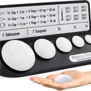 Tabla de conversión de cocina, referencia visual para verter especias en la palma de la mano, alternativa de cuchara medidora (negro) Tabla de conversión de cocina, referencia visual para verter especias en la palma de la mano, alternativa de cuchara medidora (negro)