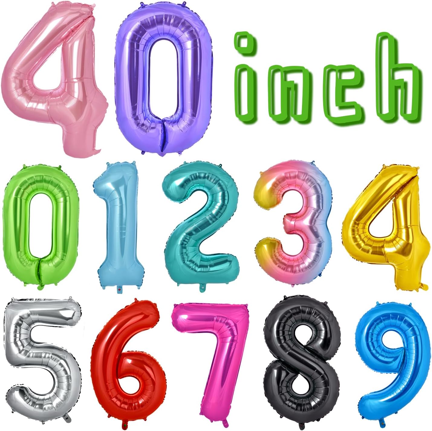 Globos gigantes morados de 40 pulgadas con números 8, globo de aluminio digital gigante de Mylar para decoración de fiesta de cumpleaños, boda,