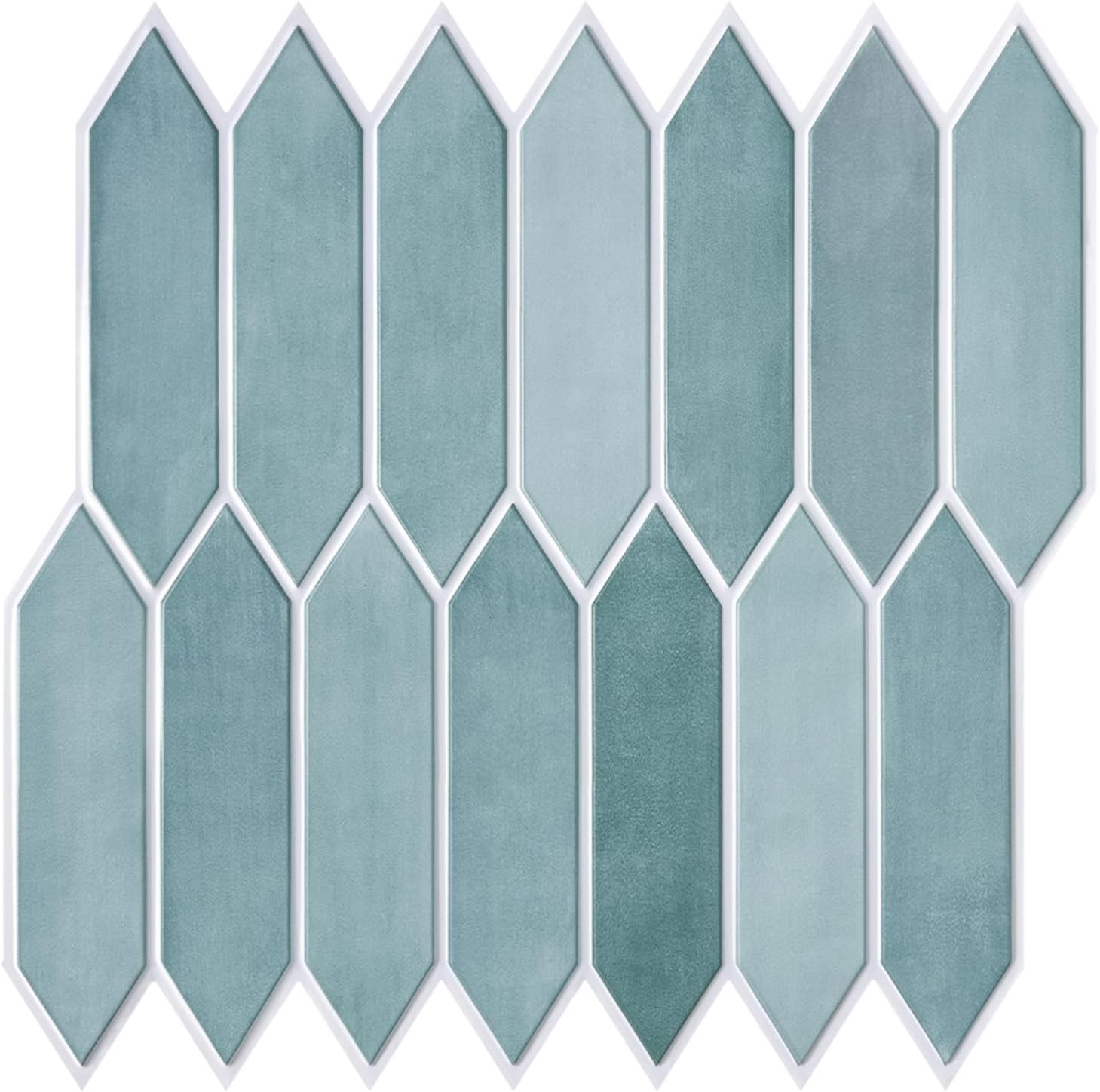 10 azulejos adhesivos de PVC mate de 11.8 x 11.8 pulgadas, ultralivianos y finos de PVC 3D, para despegar y pegar, para cocina, sala de estar,