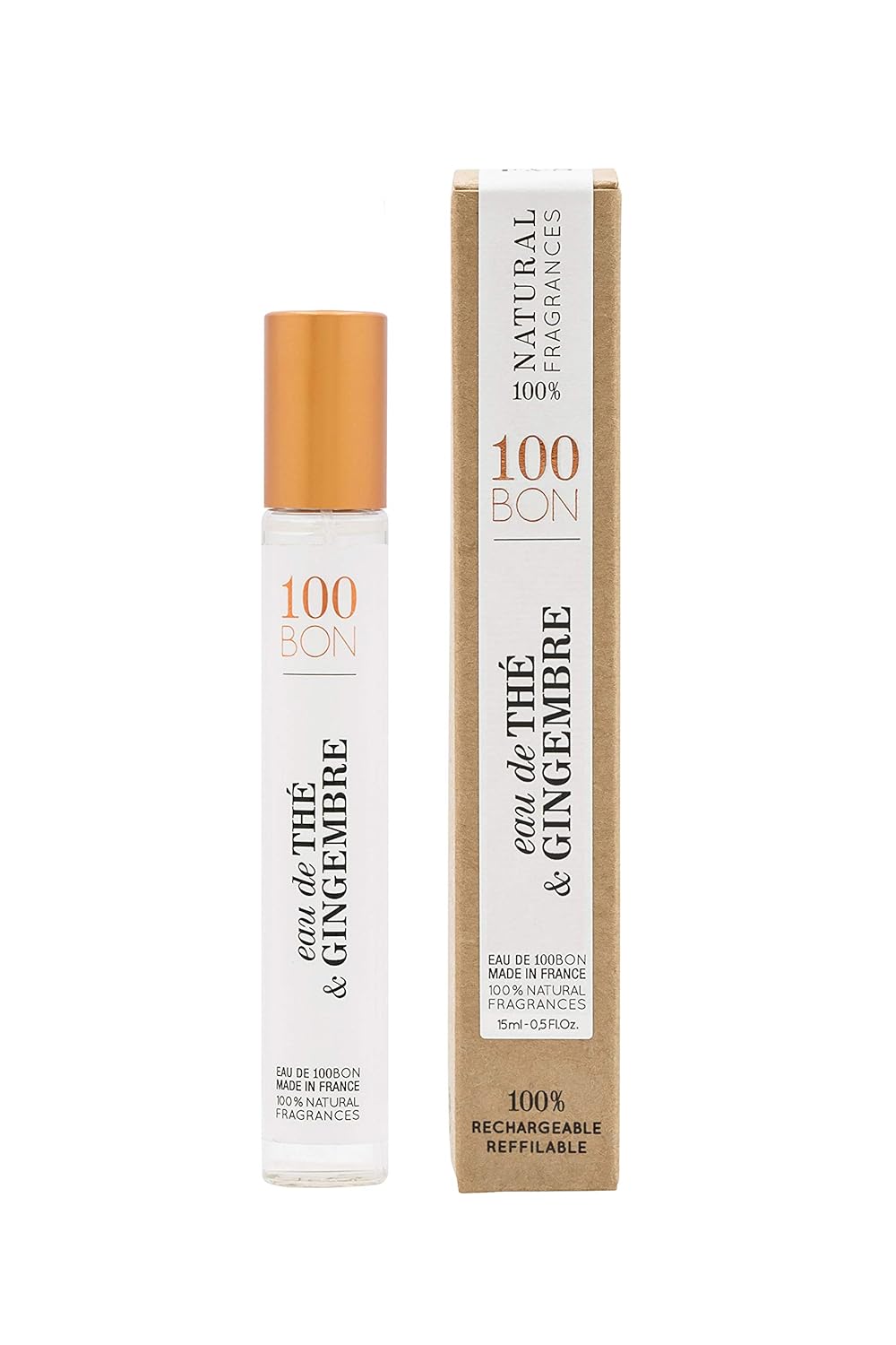 100BON Eau De The & Gingembre  Tea & Ginger Fragrance for Women & Men  Energizing Organic Fragrance – Sweet, Citrus & Spicy Notes Fragrance – 100%