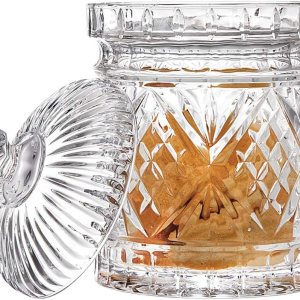 Godinger Tarro de cristal para almacenar alimentos con tapa, colección Dublin, 8.5 pulgadas de alto Godinger Tarro de cristal para almacenar alimentos con tapa, colección Dublin, 8.5 pulgadas de alto
