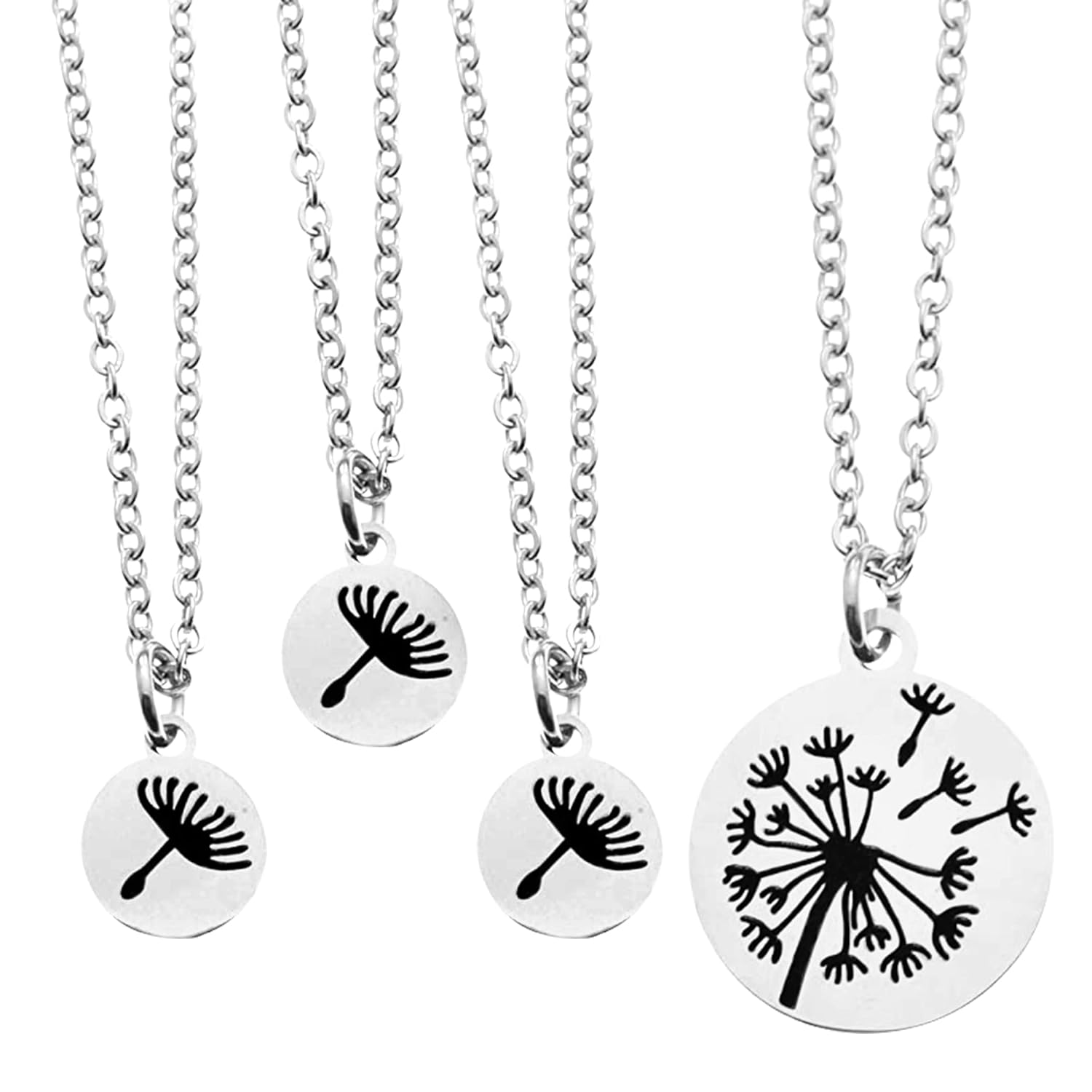 Mother and Three Daughters Necklace Set in Stainless Steel. Mothers Day Gift. Mothers Day. Three Daughters. Mother Daughter Necklace. Mother