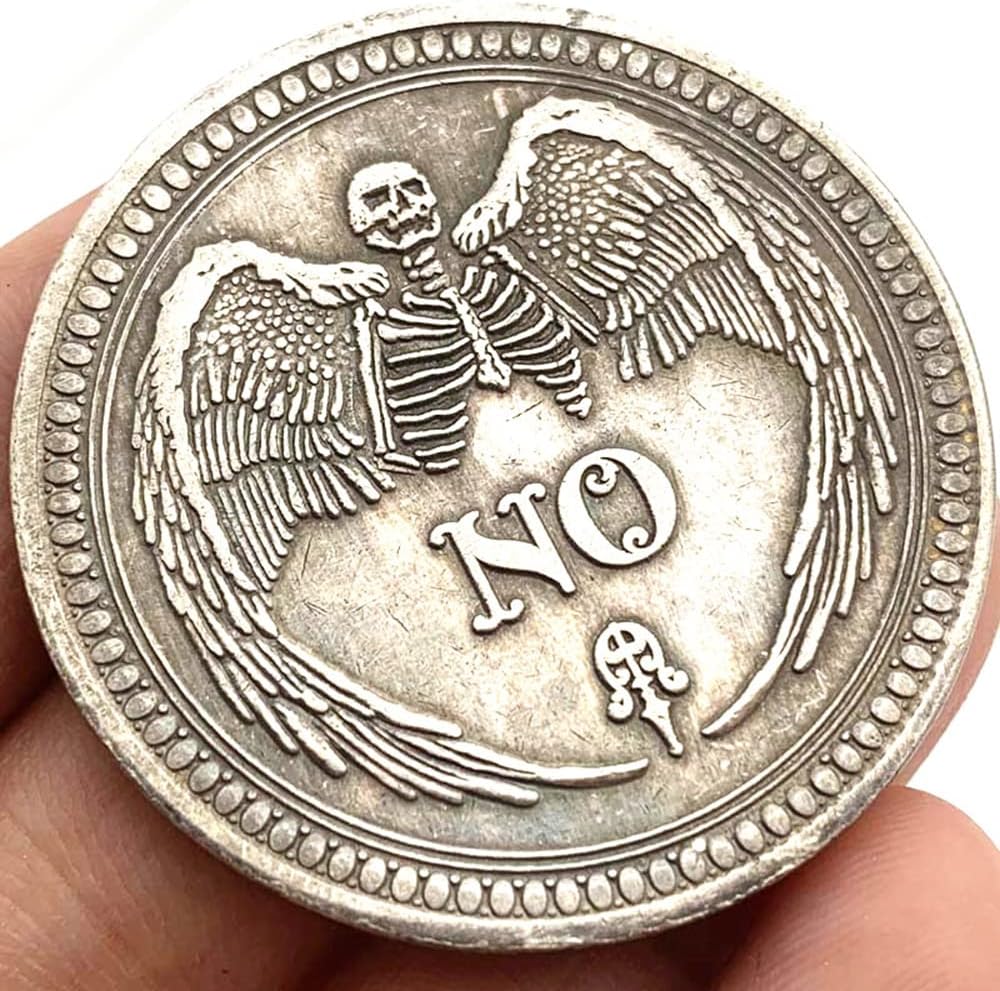 Yes or No Challenge Coin Decision Maker Lucky Coin Antique Silver