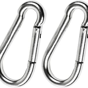 MARINE CITY Mosquetón de acero inoxidable de grado 316 con anillo de 3-18 pulgadas para escalada, pesca, senderismo, barco, vela, campamento MARINE CITY Mosquetón de acero inoxidable de grado 316 con anillo de 3-18 pulgadas para escalada, pesca, senderismo, barco, vela, campamento