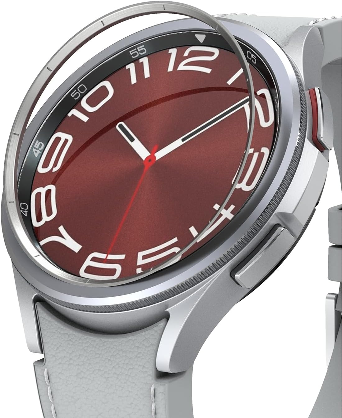 Ringke Estilo de bisel interior elegante marco de acero inoxidable compatible con Samsung Galaxy Watch 6 Classic Case (1.772 pulgadas), protector
