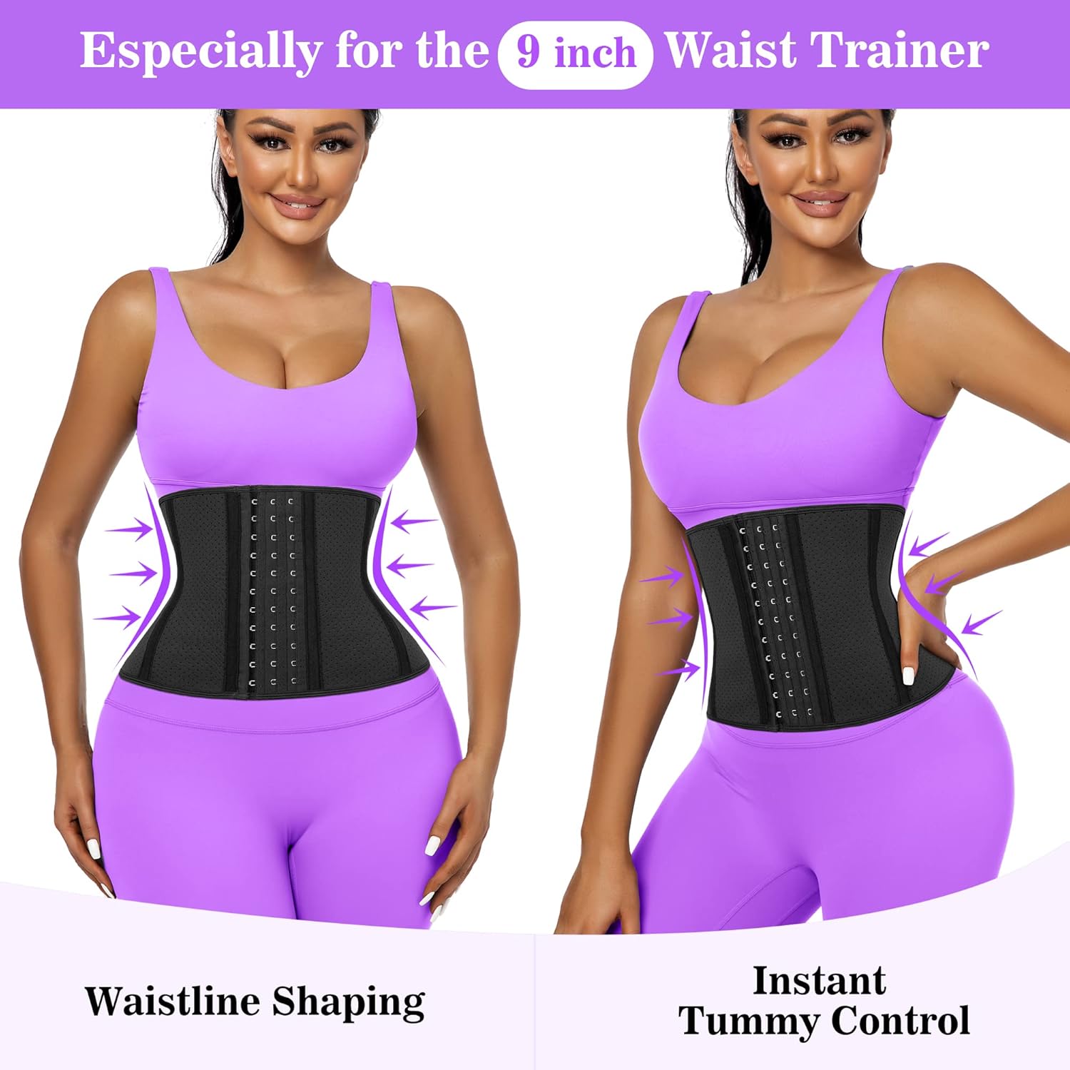 Entrenador corto de cintura para mujer, grasa del vientre inferior, fajas de entrenamiento, corsé de cintura colombianas