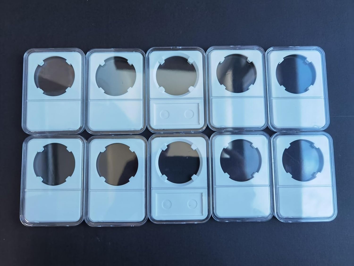 10 piezas de losa de monedas a presión, caja de colección de almacenamiento para NGC PCGS grado (0.866 in)