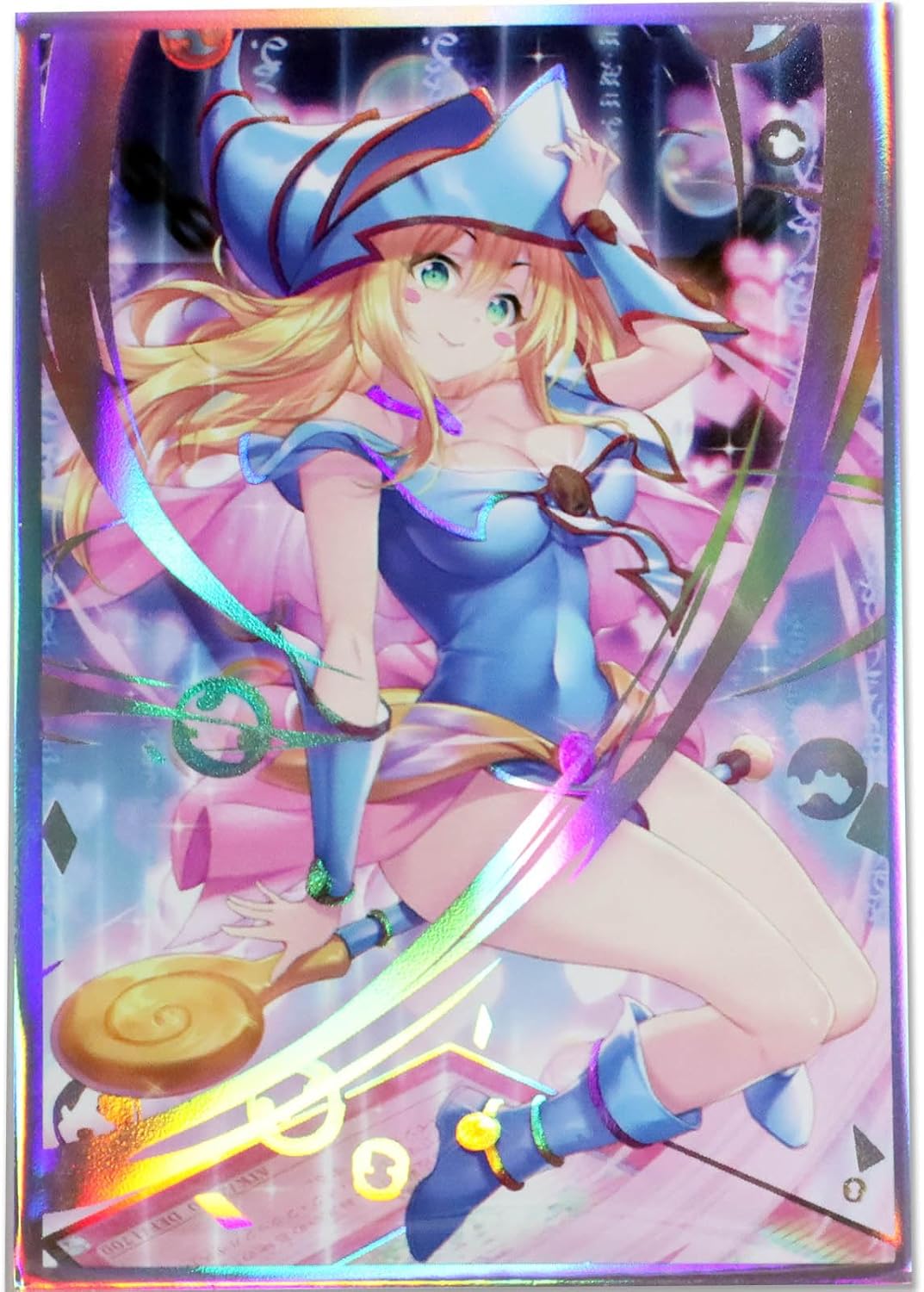 Fundas holográficas de 50 unidades para tarjetas coleccionables con carga superior, para YuGiOhfundas de tarjetas de impresión de anime japonés (A07)