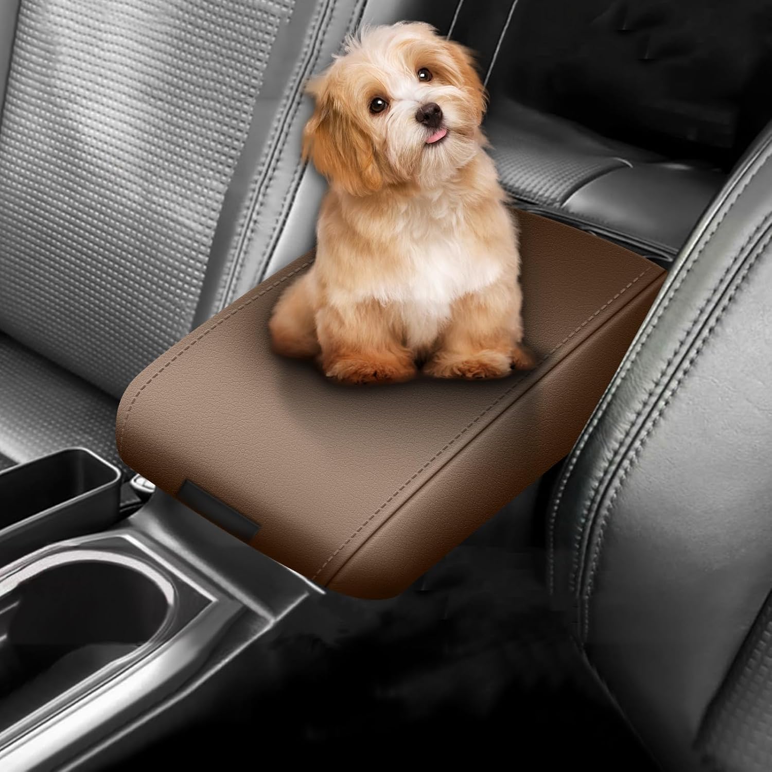 AOMSAZTO – Fundas para reposabrazos para Toyota Tacoma 2016-2023, color marrón