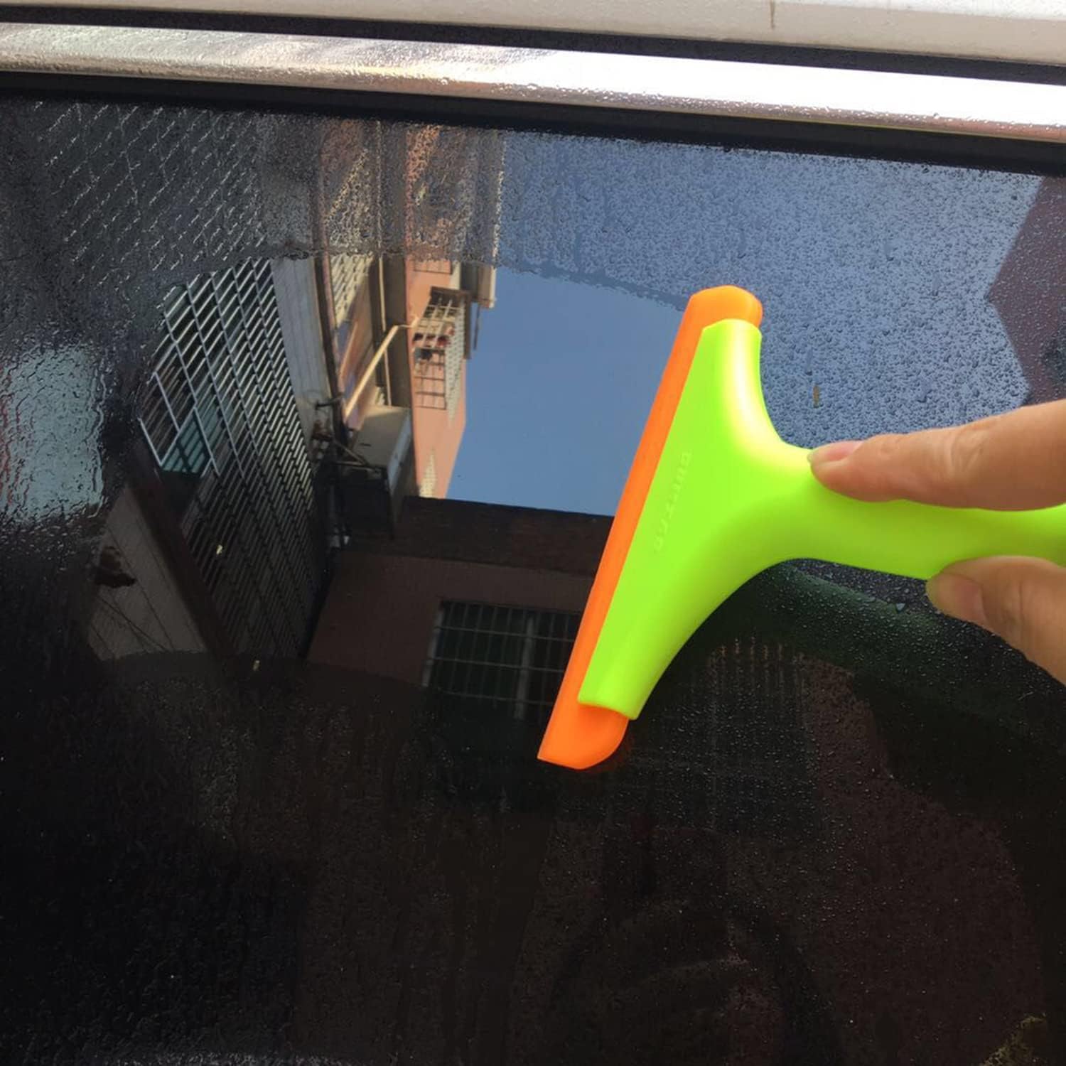 2 escobilla de silicona para puerta de cristal de ducha, limpieza de ventanas, hoja de agua automática, limpiaparabrisas de agua, escobilla de