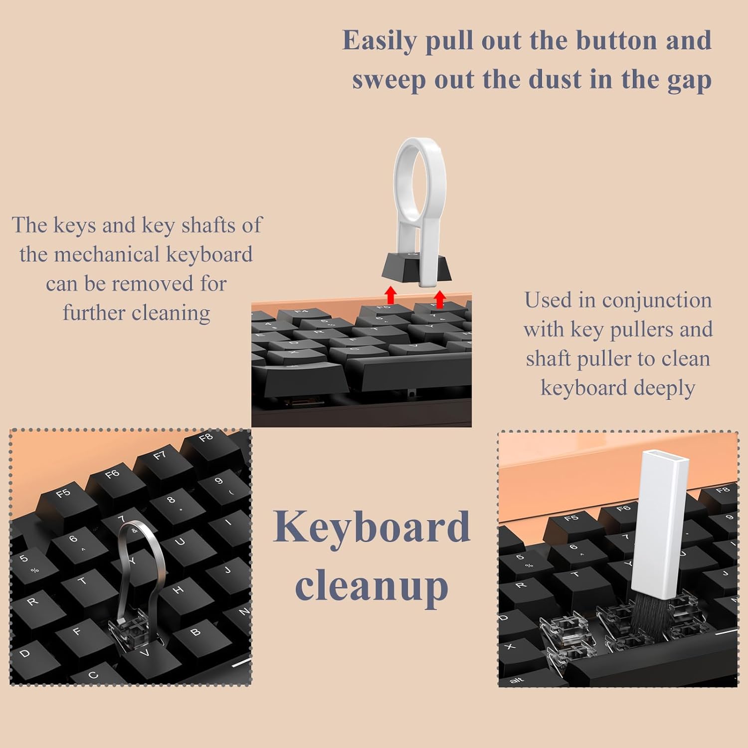 Kit de limpieza de cámara 20 en 1, pequeños accesorios multiherramienta con plumero de computadora, removedor de teclas de teclado, aerosol al