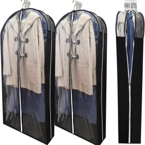 Bolsas de vestir para vestidos largos con refuerzo de 6.3 pulgadas, bolsas transparentes de 50 pulgadas a prueba de polillas para colgar ropa, Bolsas de vestir para vestidos largos con refuerzo de 6.3 pulgadas, bolsas transparentes de 50 pulgadas a prueba de polillas para colgar ropa,