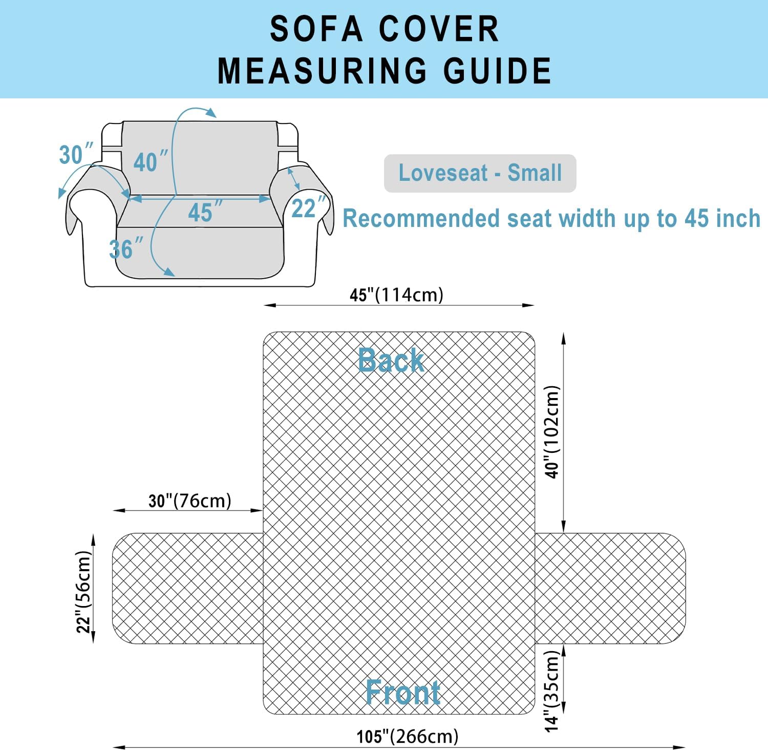 Reversible Loveseat Sofa Covers Couch Cover Furniture Protector(Loveseat Small,BurgundyCamel)