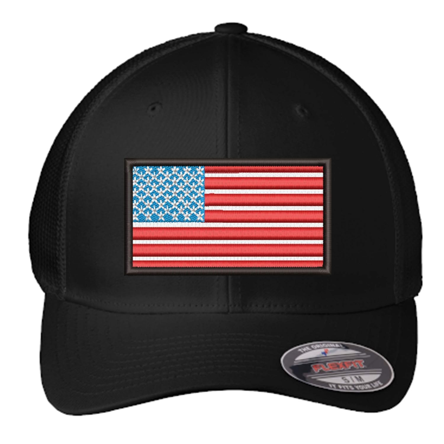 American Flag Hat  FlexFit  Flex Fit  American flag hats for men  United States Flag Hat  Fitted Hats for Men