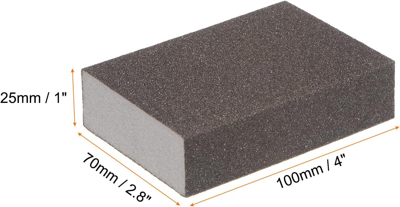 Bloques de esponja de lijado de grano medio, bloque de lijado de espuma de grano 180-240 para pulir la cocina, paneles de yeso de madera de metal,