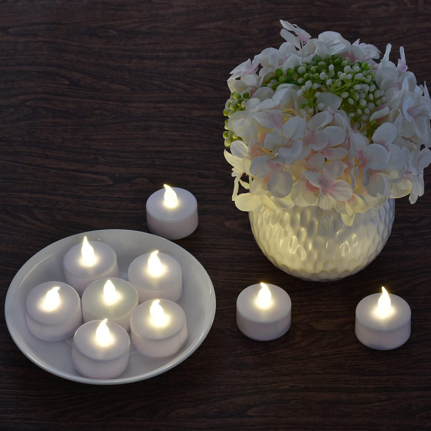150 velas de té LED parpadeantes sin llama, velas votivas falsas de larga duración, más de 200 horas para el hogar, vacaciones, boda, lámpara blanca