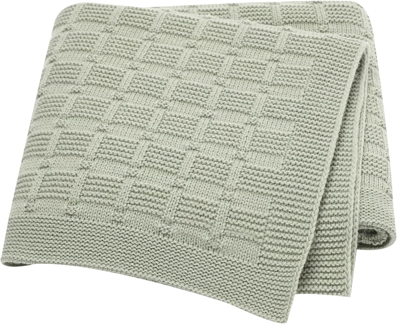 Manta de bebé de punto suave, manta de recepción de ganchillo acogedora cálida manta celular para bebé recién nacido niño y niña, 35.4 x 27.6 in –