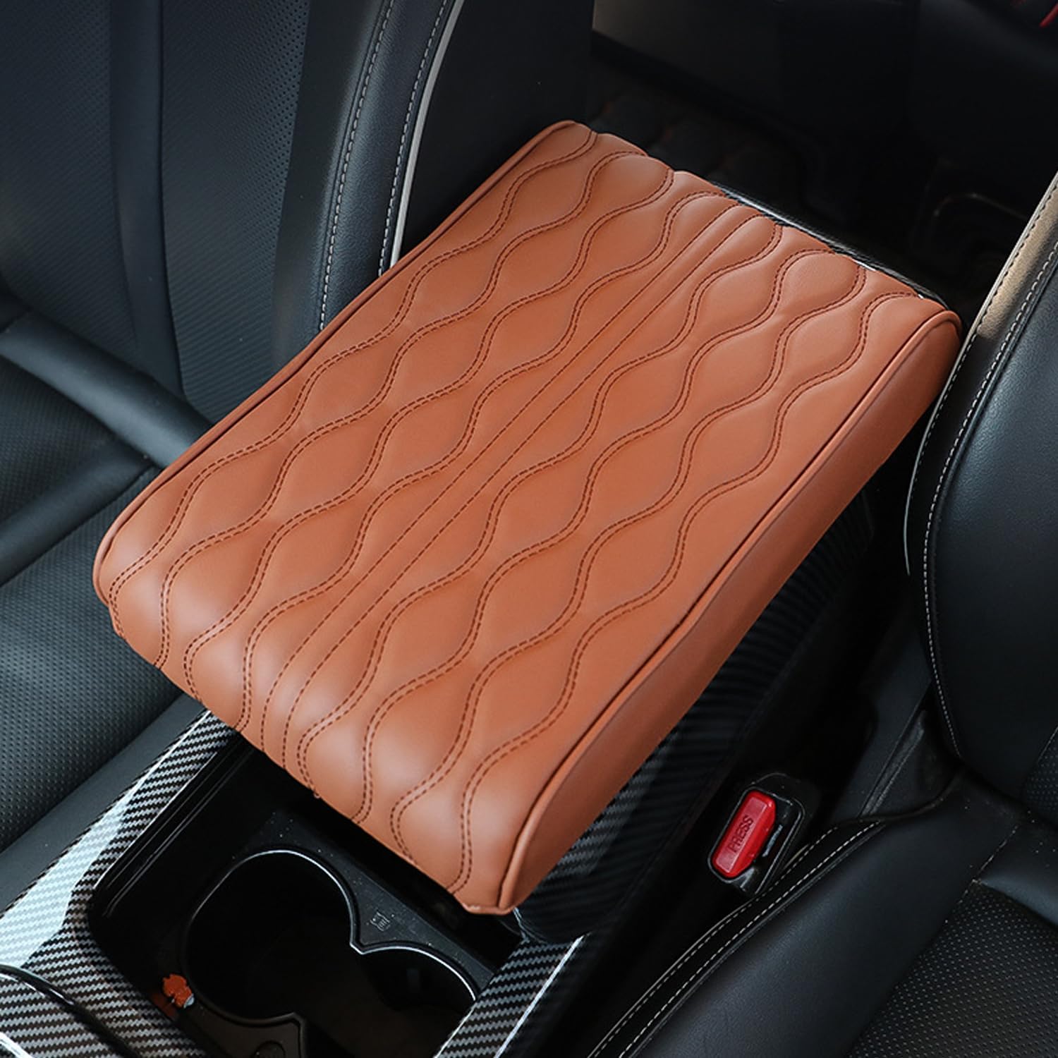 Funda universal para reposabrazos central de automóvil, funda universal impermeable de piel sintética para reforzar los reposabrazos del automóvil,