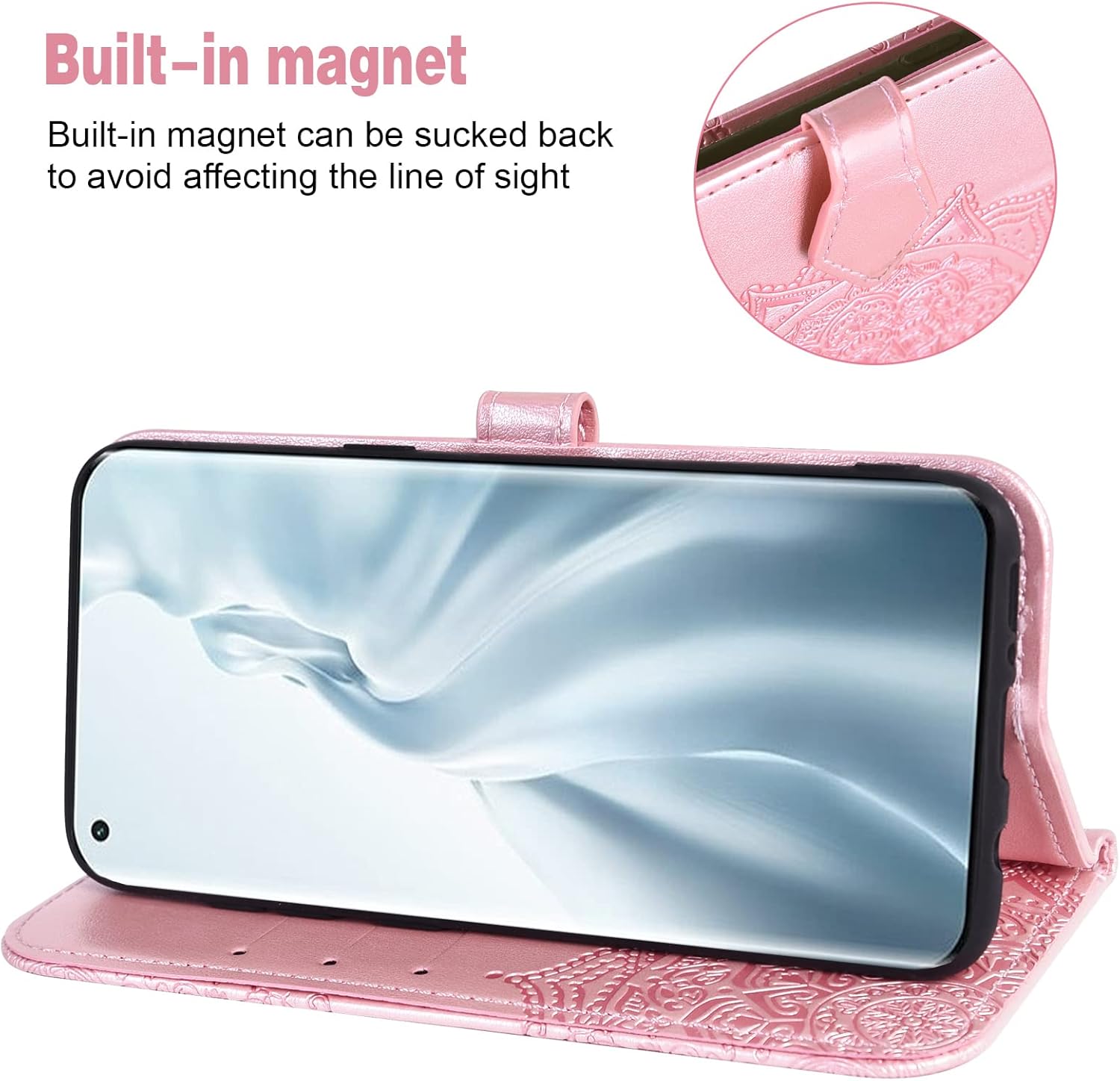 Asuwish Compatible con Xiaomi Mi 11 5G Funda tipo cartera y protector de pantalla de vidrio templado, cubierta abatible, soporte para tarjetas,