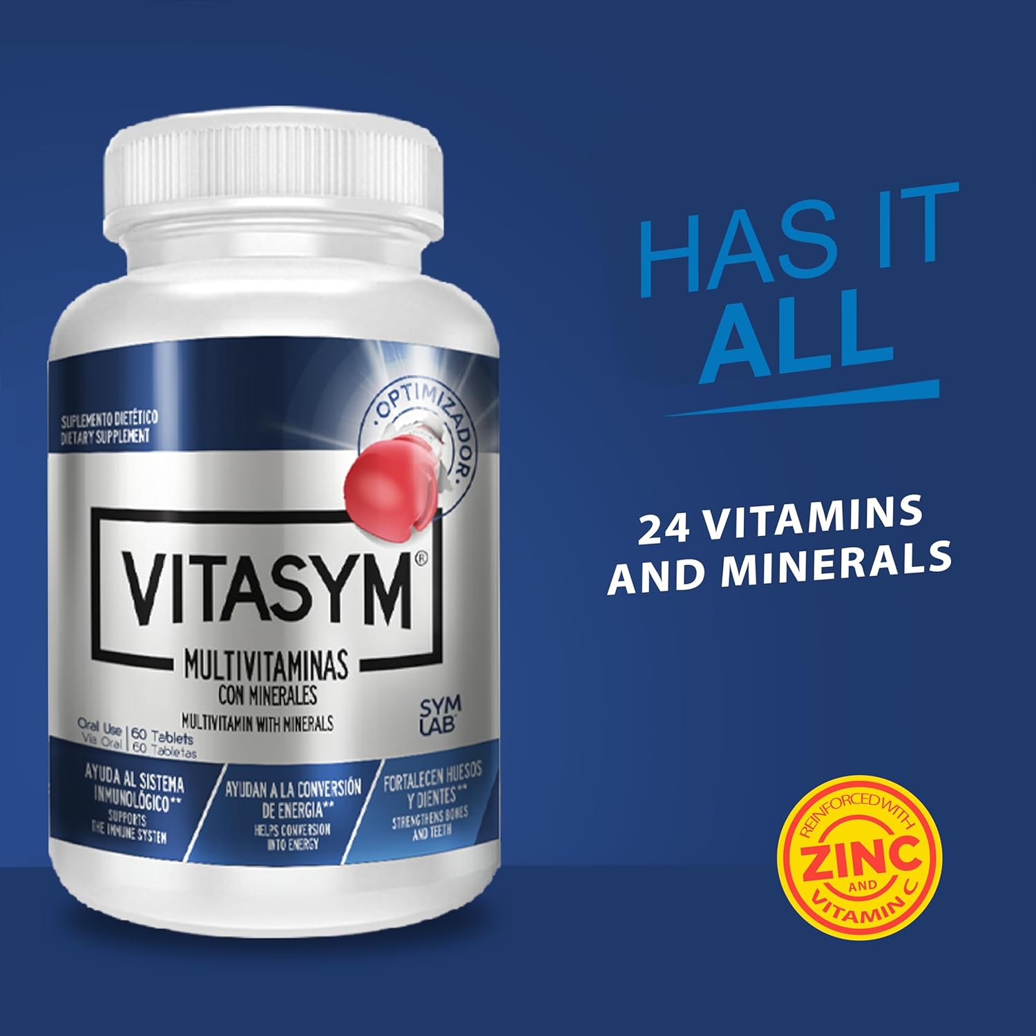 multivitamínico, vitamina A, vitamina C, vitamina D, vitamina E, vitamina B12, vitamina B6, calcio, zinc, fósforo, potasio, hierro, minerales,