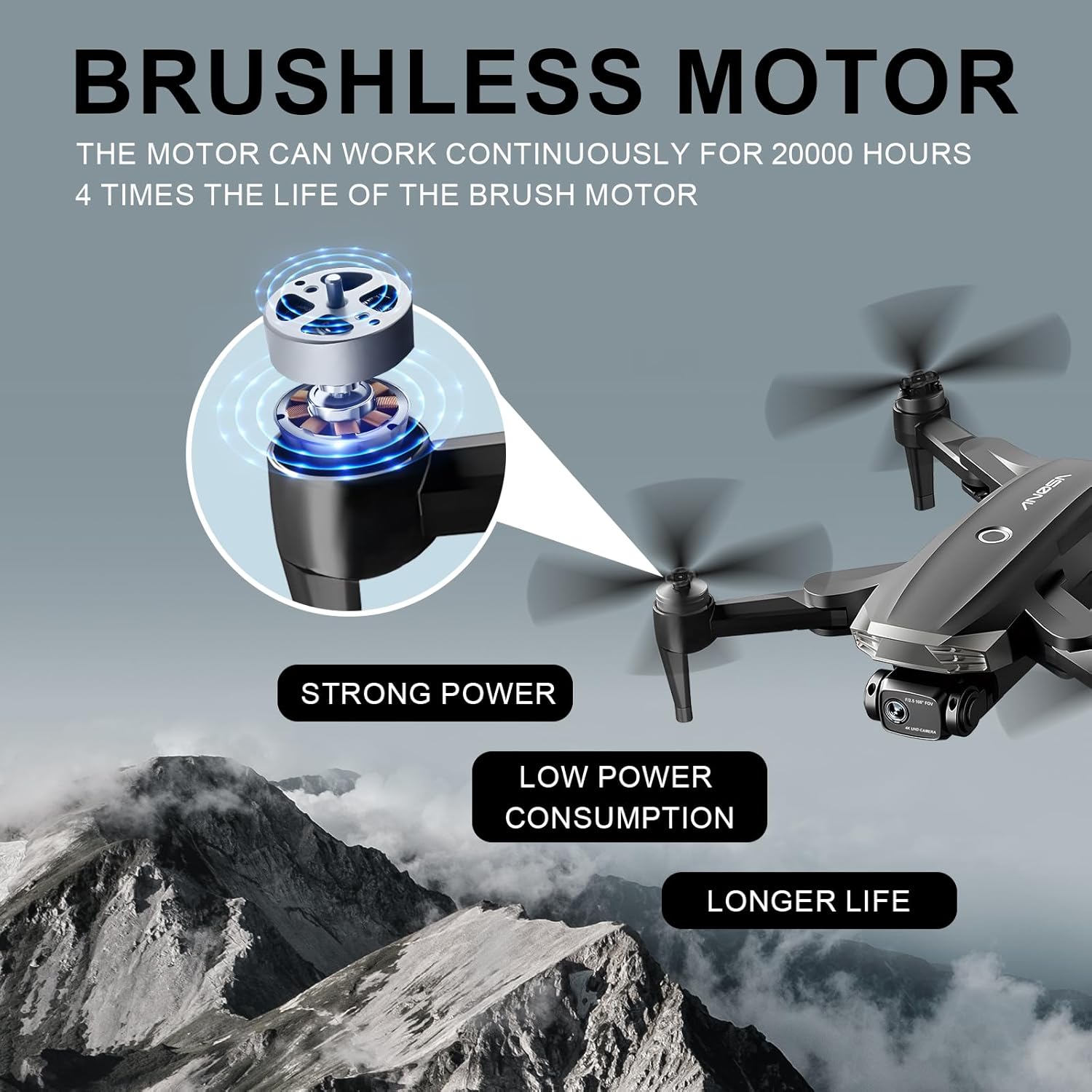 Drones con cámara para adultos 4K  Juguetes regalos para niños, adultos, principiantes  RC Quadcopter WiFi FPV Live Video, plegable, funda de