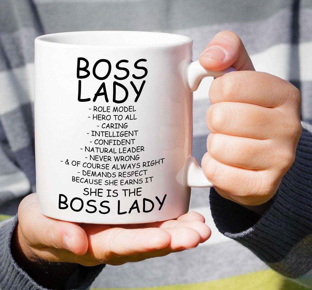 Retreez Taza divertida  Jefa Lady modelo a seguir Descripción del cuidado de las tazas de café de cerámica de 11 onzas  Divertido, sarcasmo,