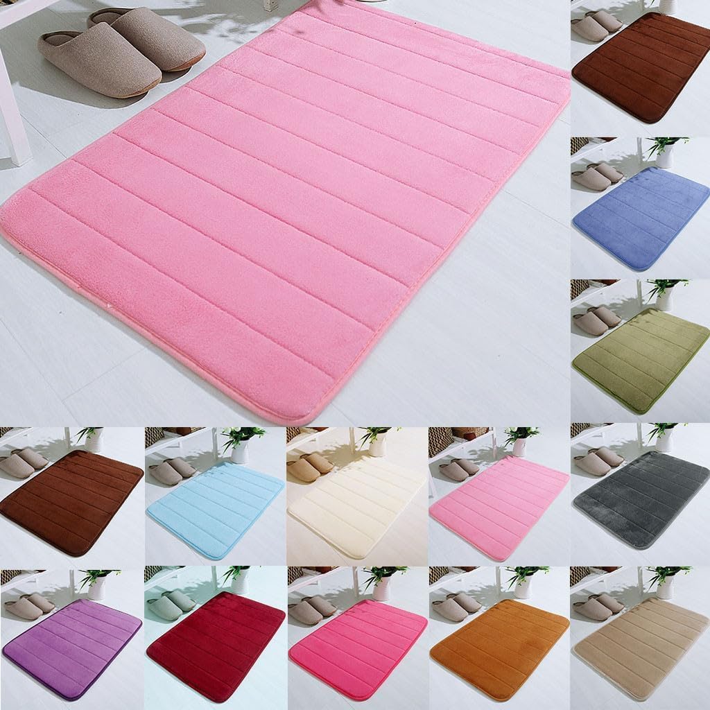 Tapete de baño de espuma viscoelástica, absorbente y suave, tapete de baño antideslizante para baño, dormitorio, decoración de suelo de ducha (caqui)