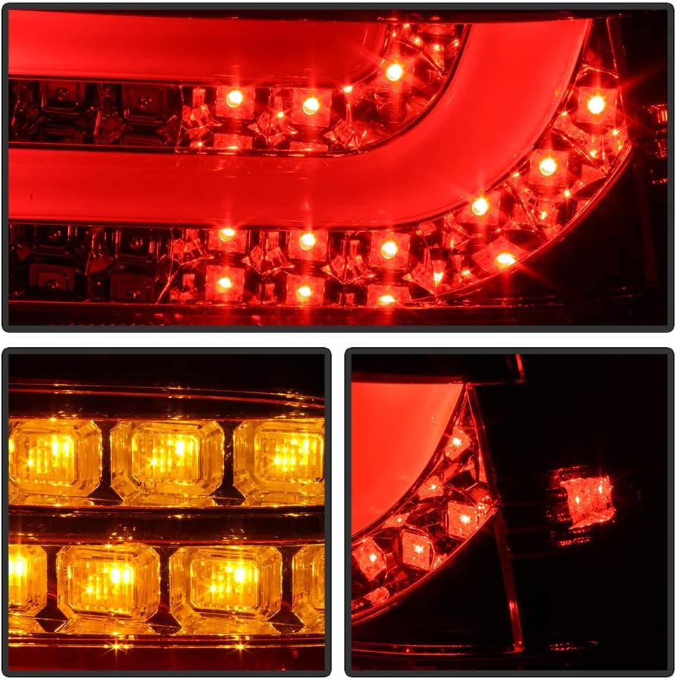 ACANII – Para 2000-2003 BMW E46 Serie 3 Coupé LED Luces traseras Luces traseras Lámparas de freno izquierda+derecha