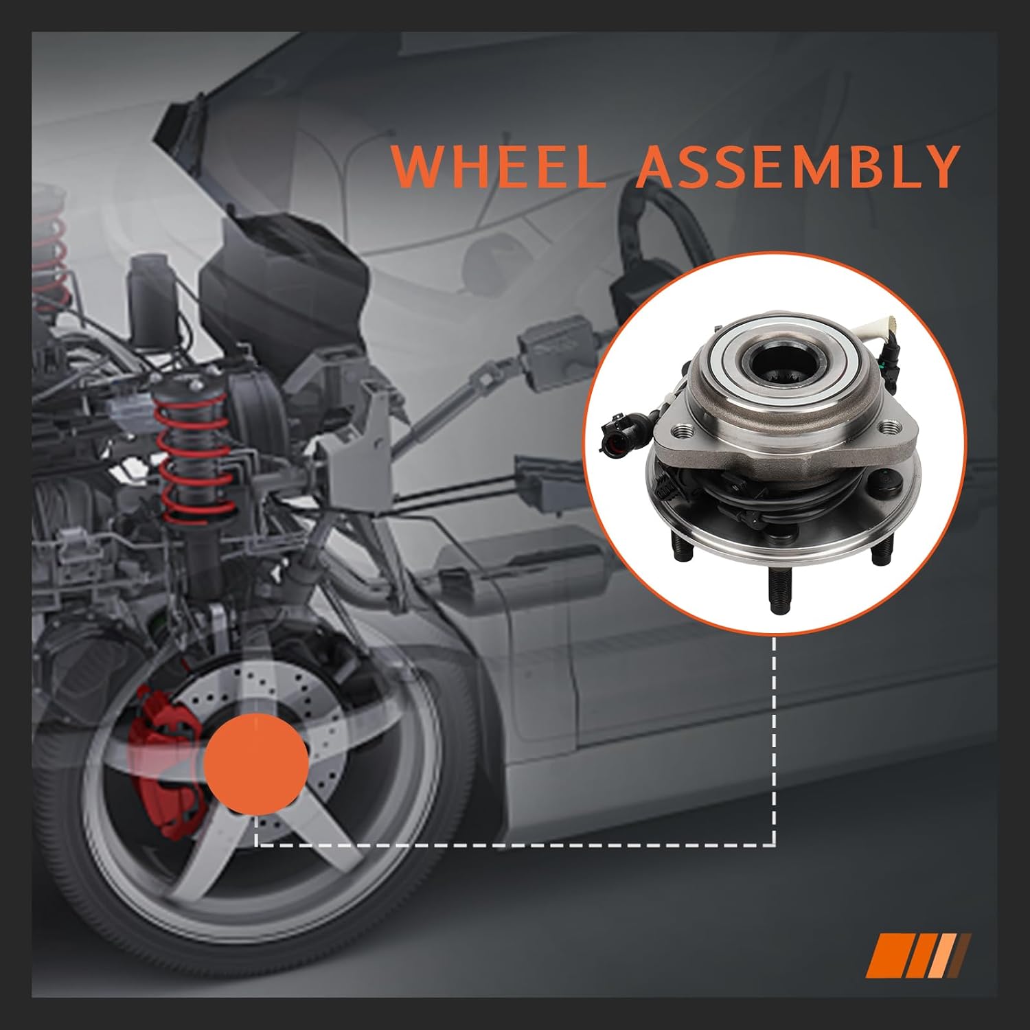 DRIVESTAR 515003 Buje para rueda delantera y soporte nuevo para Ford Mazda Mercury 4WD AWD w ABS
