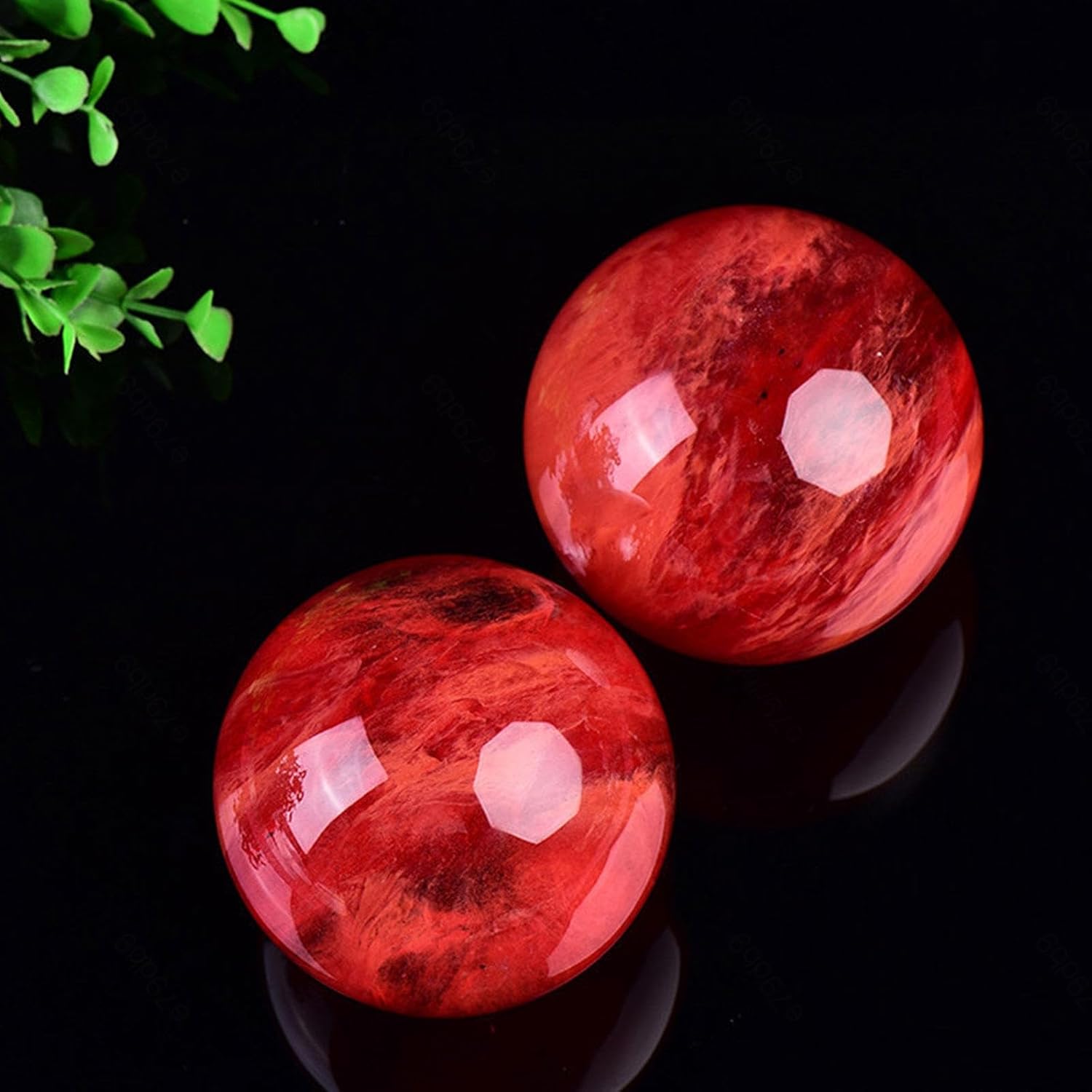 Bola de cristal de cuarzo fundido rojo transparente  Bola de obsidiana roja  Esfera de bola de rubí de cristal rojo natural  Piedra preciosa de