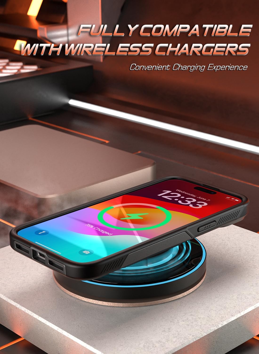 Poetic Neon Series – Funda para iPhone 15, de doble capa, resistente, resistente, ligera, delgada, a prueba de golpes, protección contra caídas,