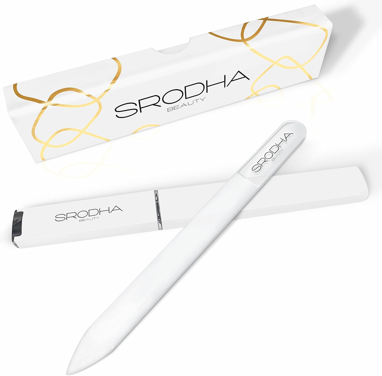 SRODHA Beauty – Lima de uñas de cristal  Kit de preparación profesional de 3 piezas  Para fortalecer y dar forma a uñas naturales, gel y acrílico