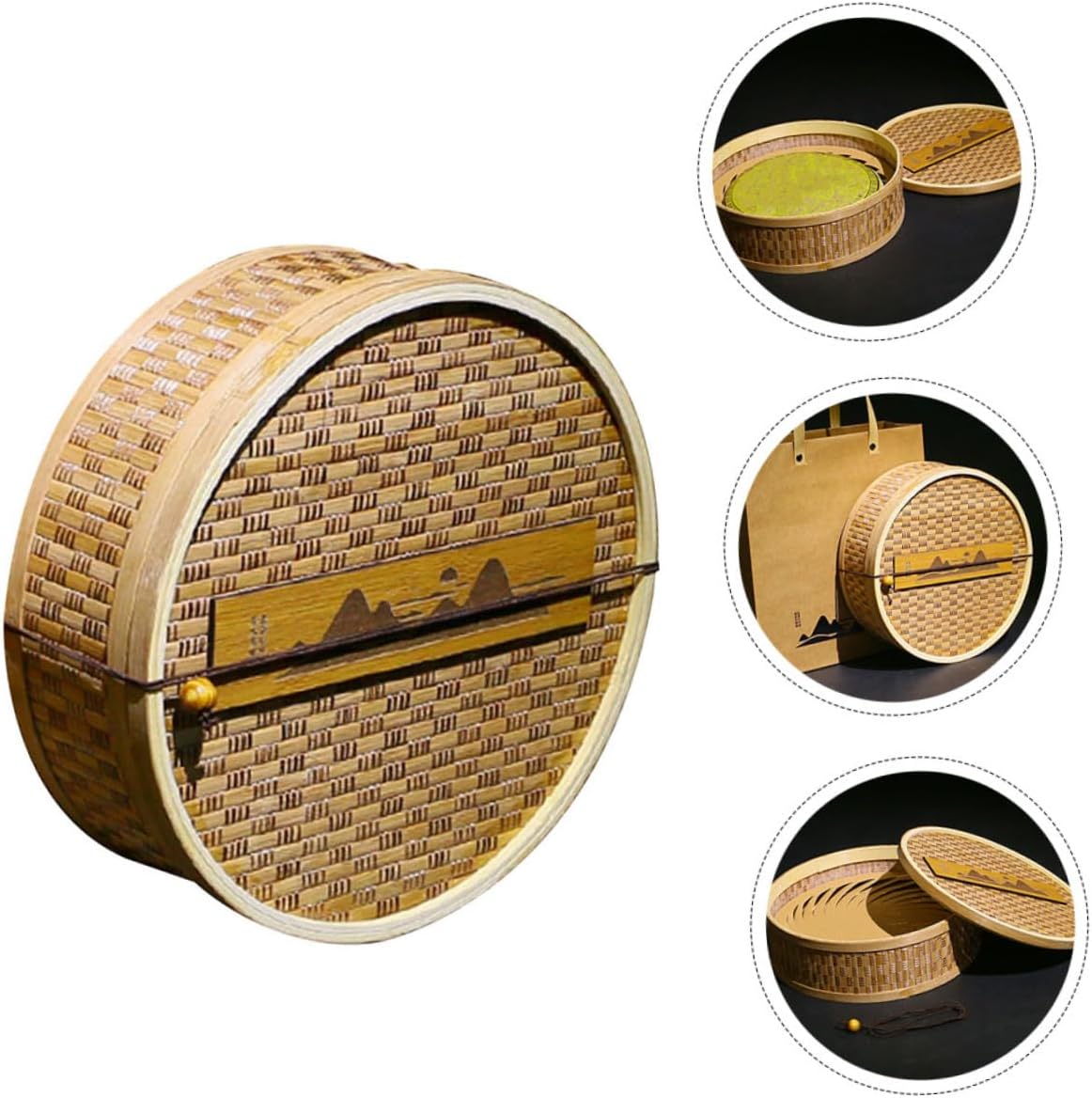 Caja de pastel de té, soporte de madera para bolsitas de té, organizador de hojas de té, estuche para alimentos secos, soporte de madera,