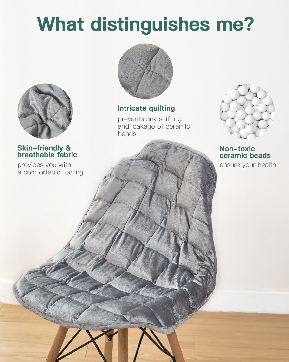 Lofus Manta con peso de 7 libras para adultos, transpirable y relajante manta con peso pequeña para viajes, relajación y siestas, lavable a máquina,