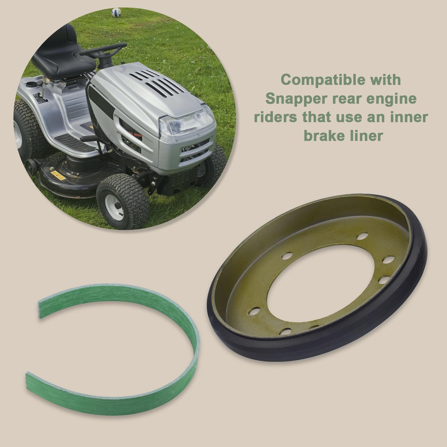 EZYPAK 5-3103 Drive Disc with Liner Compatible with Snapper 7600135YP 5-7337 5-7423 7053103 76-014 7600135 Lawn Mowers