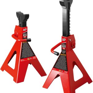 BIG RED T41202 Torin Steel Jack Stands 12 Ton (24,000 lb) Capacidad, Rojo, 1 Par BIG RED T41202 Torin Steel Jack Stands 12 Ton (24,000 lb) Capacidad, Rojo, 1 Par