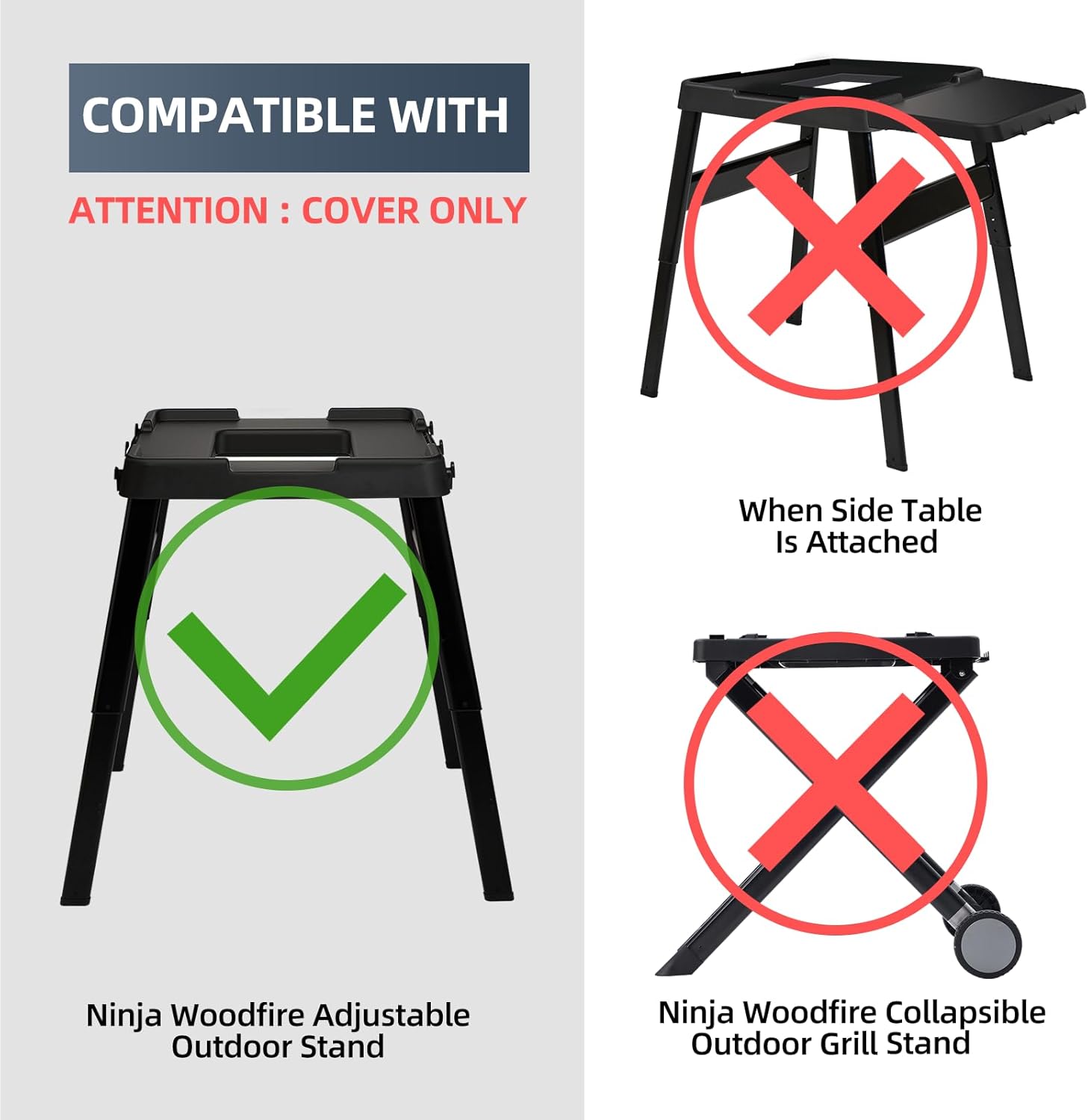 Funda para parrilla Ninja Woodfire al aire libre y horno de pizza en su soporte, apto para parrilla Ninja Smoker Grill OG701 OG751, para Ninja