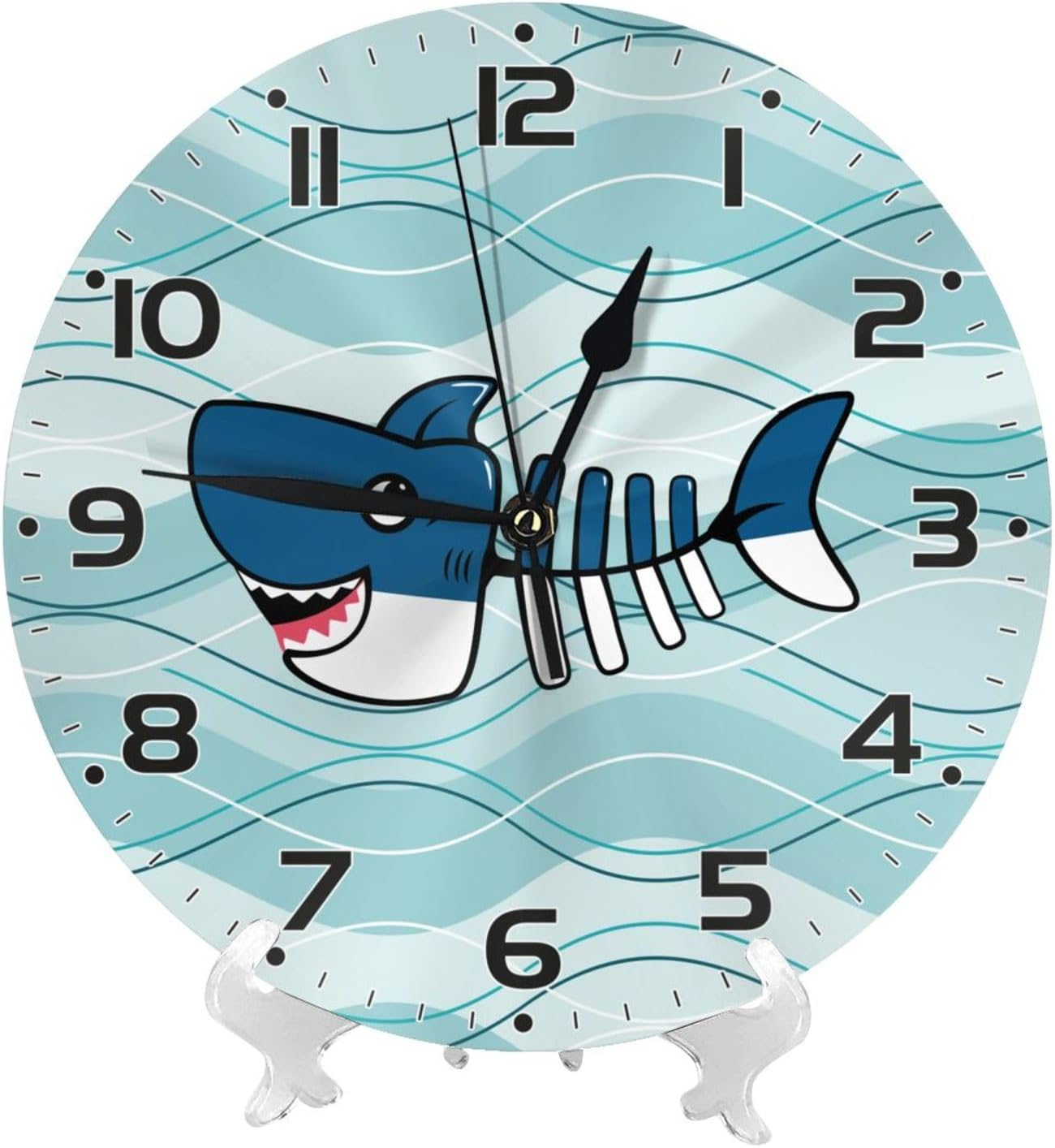 Reloj de pared para niños de 10 pulgadas, silencioso, sin tictac, fácil de leer, reloj de pared para niños y niñas, decorativo para habitación de