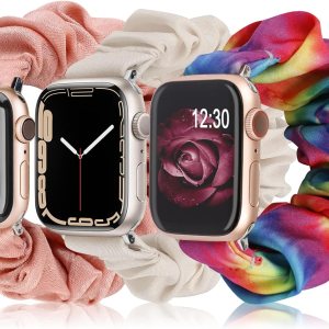 TOYOUTHS 3 paquetes compatibles con Apple Watch Band Scrunchies de 1.614 pulgadas, 1.575 pulgadas, 1.496 pulgadas, tela suave impresa, correas TOYOUTHS 3 paquetes compatibles con Apple Watch Band Scrunchies de 1.614 pulgadas, 1.575 pulgadas, 1.496 pulgadas, tela suave impresa, correas