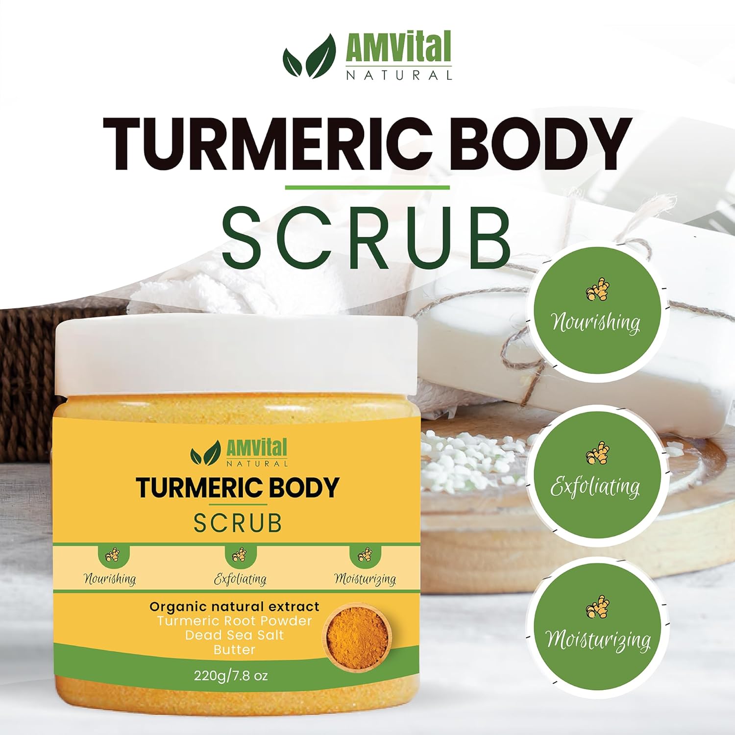 Cúrcuma Serie Cuidado De La Piel De La Cara De Suero Corporal Exfoliante De