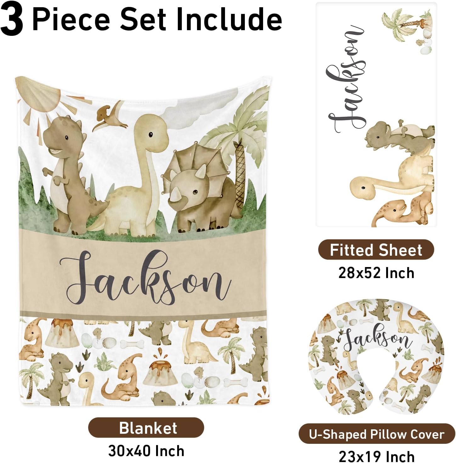 Juego de cama para cuna de bebé juego de guardería personalizado para recién nacidos con nombre de bebé personalizado, juego de cuna de 3 piezas
