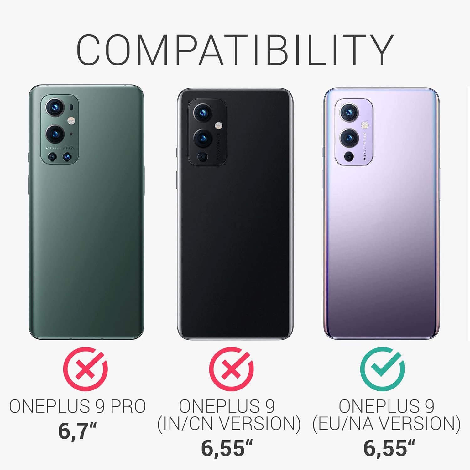 kwmobile Funda compatible con OnePlus 9 (versión EUNA) – Funda protectora de silicona TPU suave y delgada – Negro mate